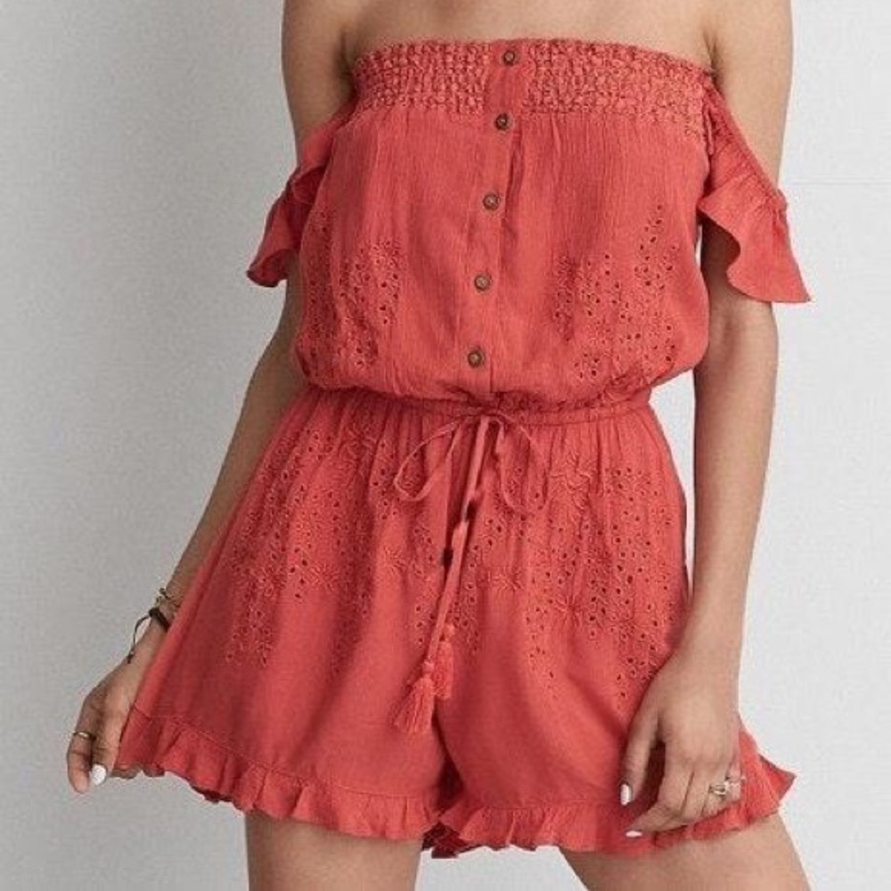 American Eagle Off the Shoulder Romper